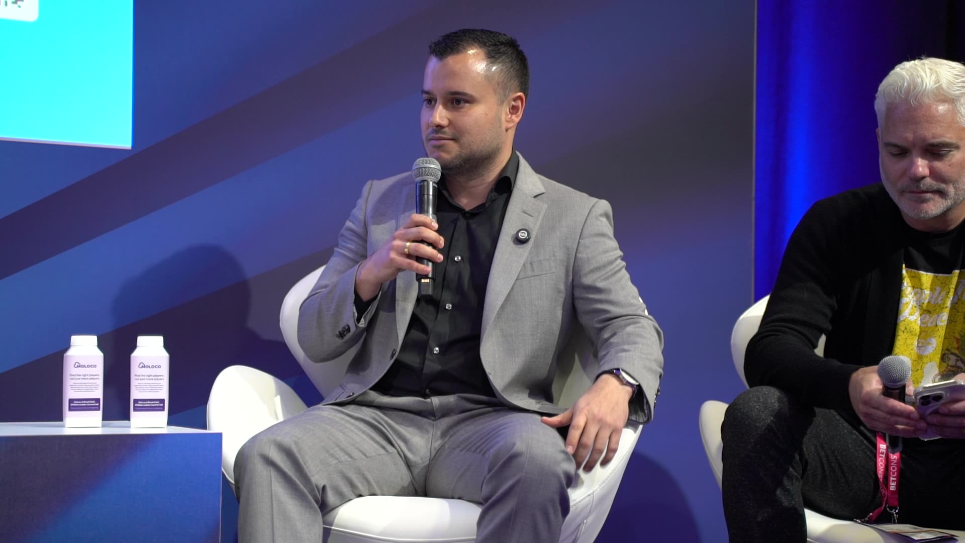 Andrés Blanco on the panel stage at SBC Summit Lisbon